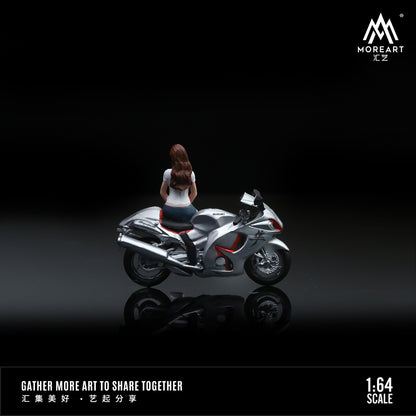 Moto Susuki Blanca Figura - MoreART (BAJO PEDIDO)