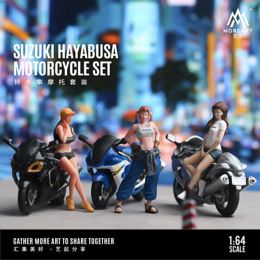Moto Susuki Blanca Figura - MoreART (BAJO PEDIDO)