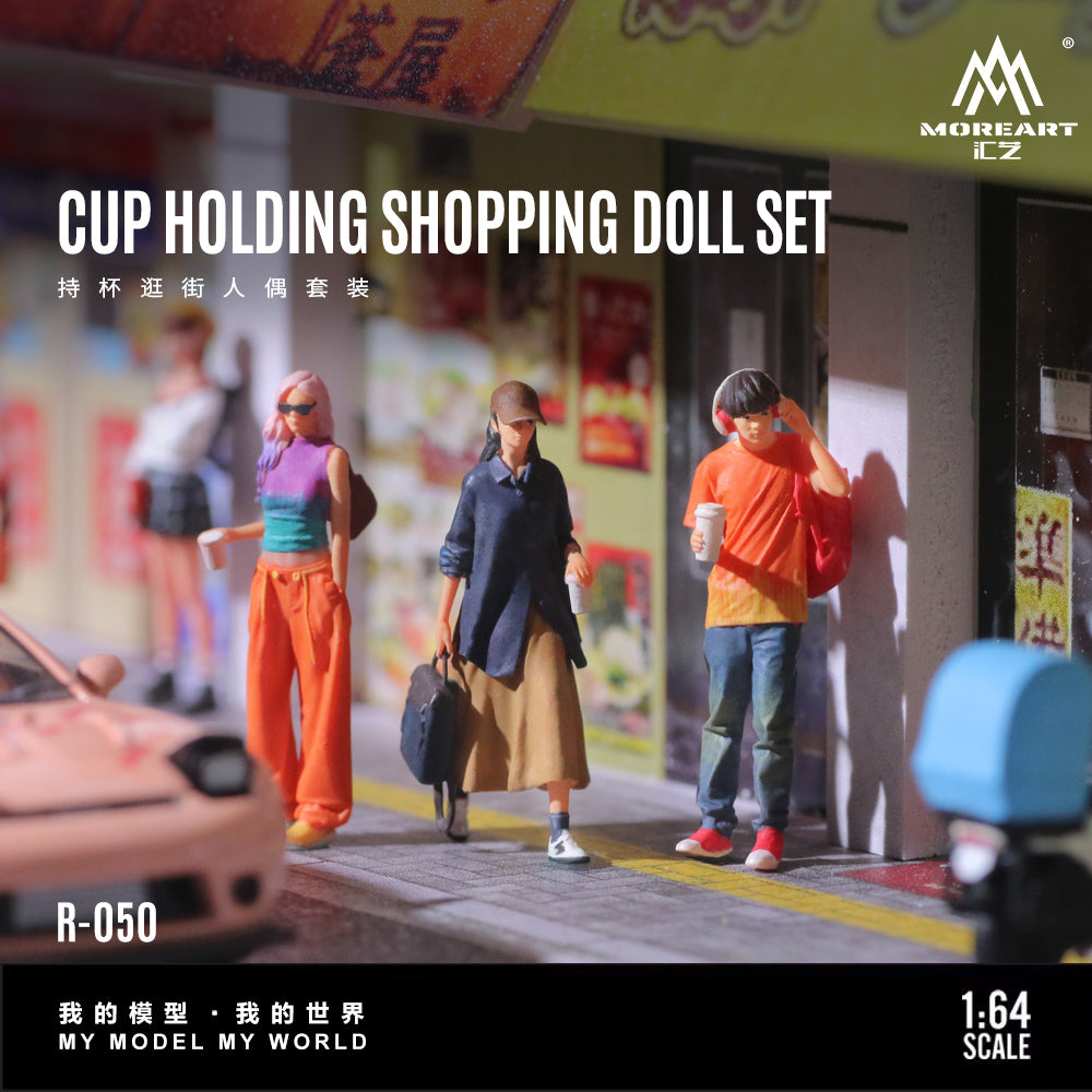 Set de 3 Figuras Cup Holding Shop - MoreART (BAJO PEDIDO)