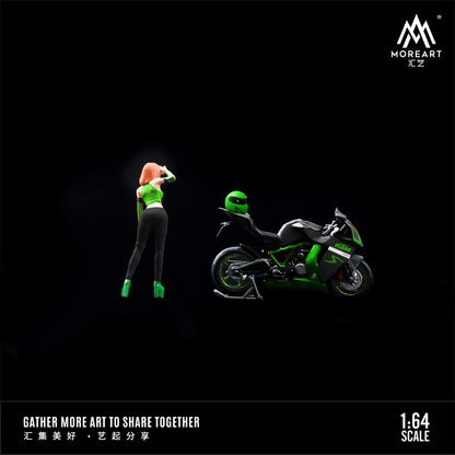 Moto Fashionable Beauties Green Figura -  MoreART (BAJO PEDIDO)
