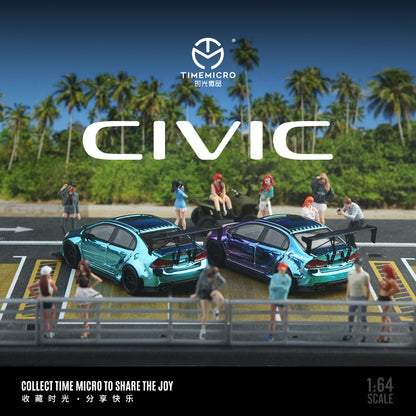 Honda Civic FD2  Blue Chrome - Time Micro (POR PEDIDO)