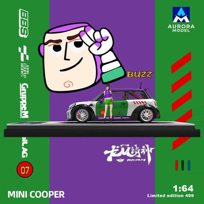 Mini Cooper Buzz Lightyear - Aurora Model (POR PEDIDO)