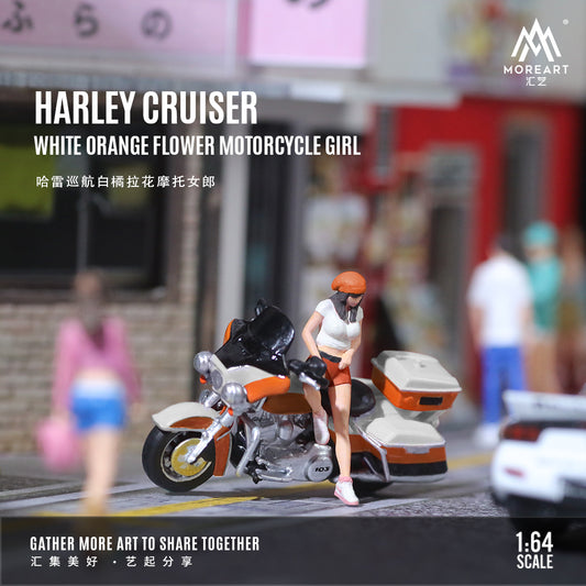 Moto Harley Davidson Naranja Figura - MoreART (BAJO PEDIDO)