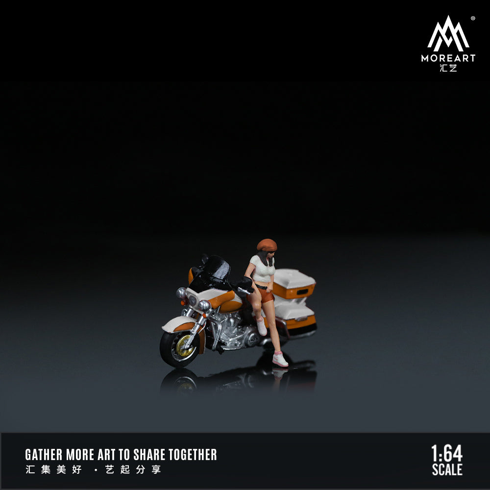 Moto Harley Davidson Naranja Figura - MoreART (BAJO PEDIDO)