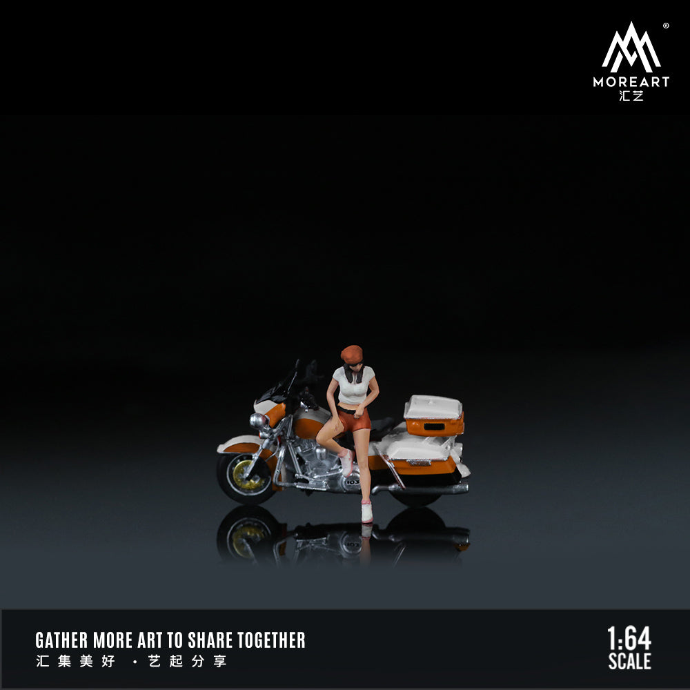 Moto Harley Davidson Naranja Figura - MoreART (BAJO PEDIDO)
