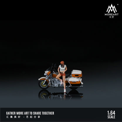 Moto Harley Davidson Naranja Figura - MoreART (BAJO PEDIDO)