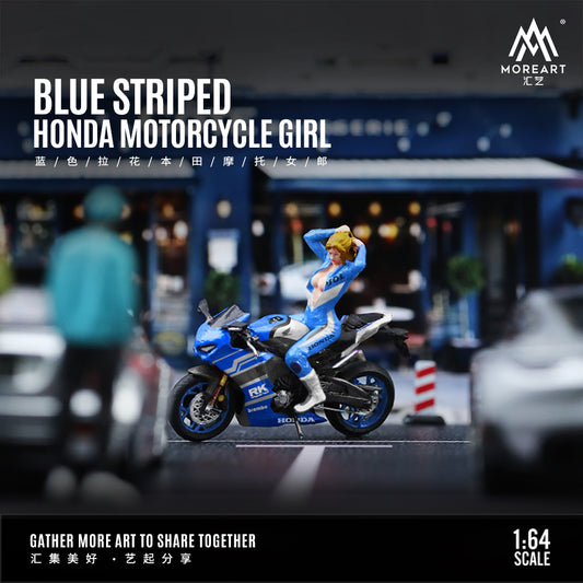 Moto Blue Striped Honda Figura - MoreART (BAJO PEDIDO)