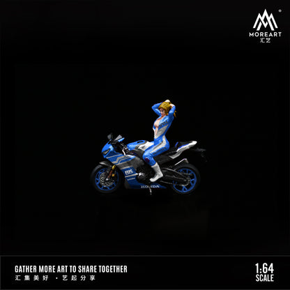 Moto Blue Striped Honda Figura - MoreART (BAJO PEDIDO)