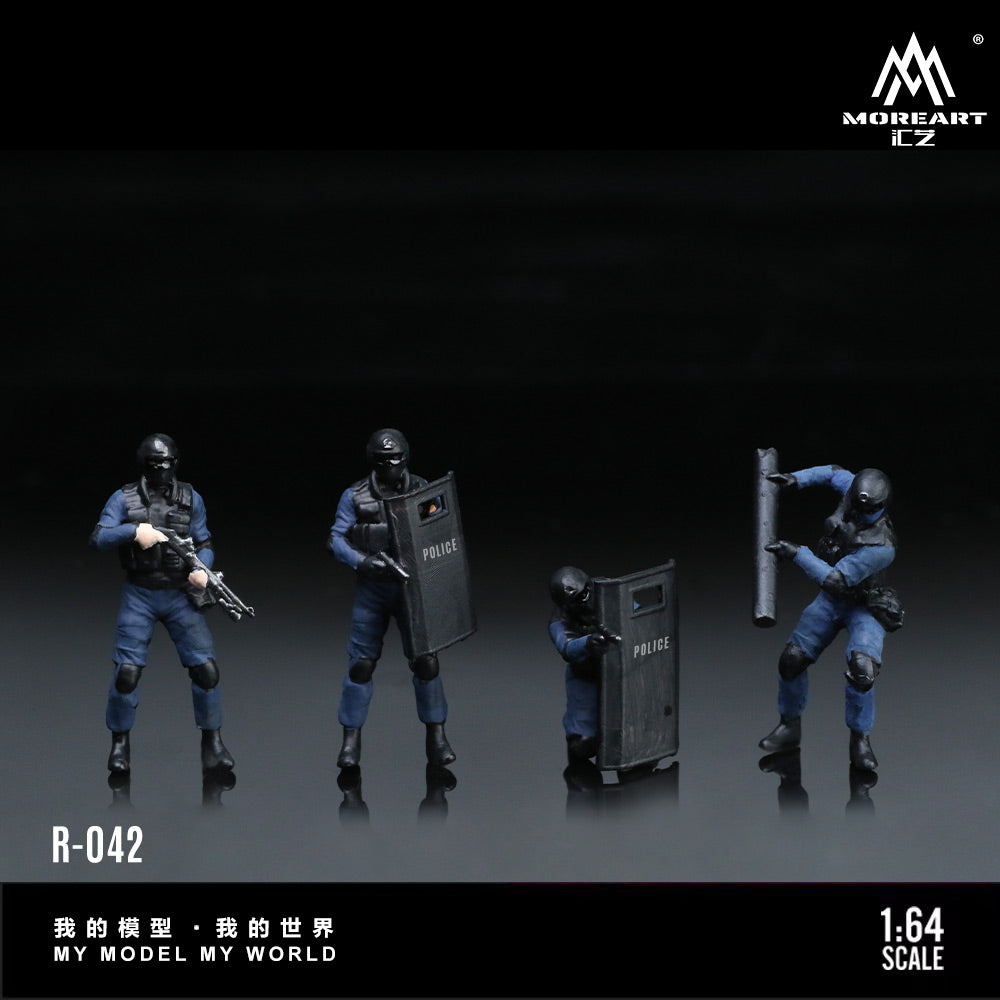 Set de 4 Figuras Policías Armados - MoreART (BAJO PEDIDO)