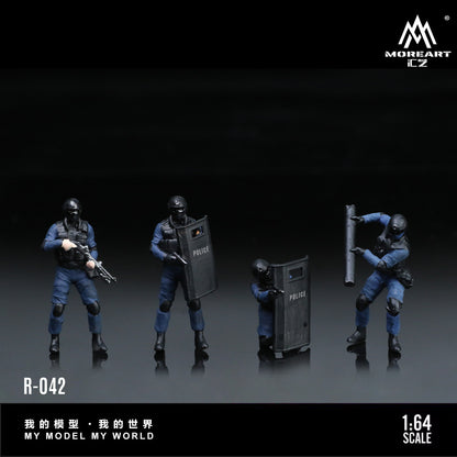Set de 4 Figuras Policías Armados - MoreART (BAJO PEDIDO)