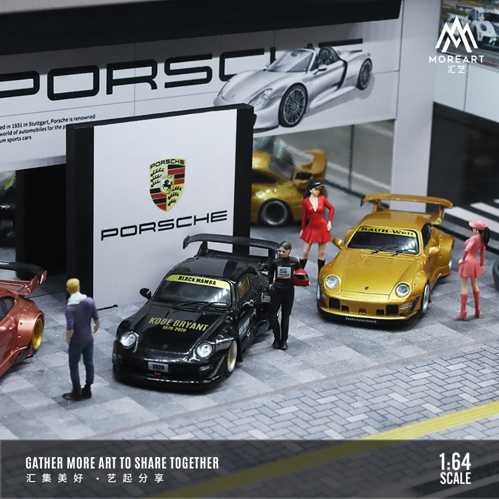 Concesionario Porsche Diorama - MoreART (BAJO PEDIDO)