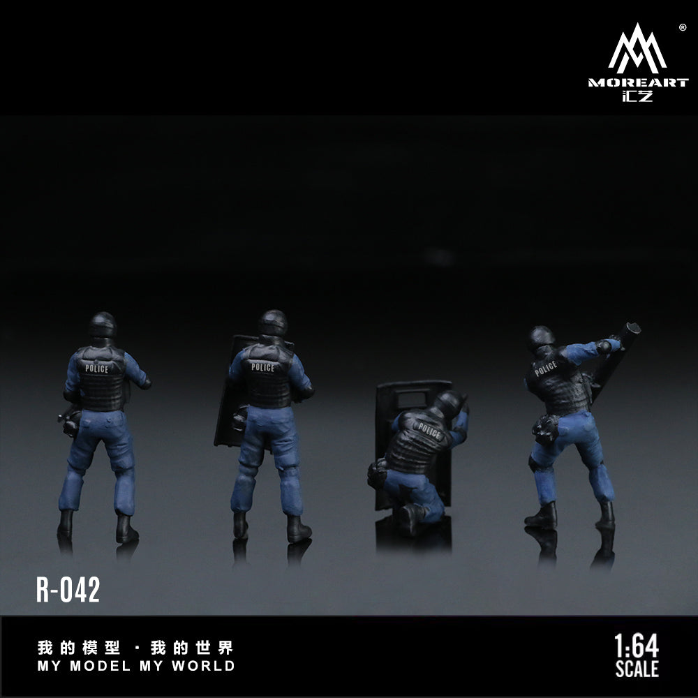 Set de 4 Figuras Policías Armados - MoreART (BAJO PEDIDO)