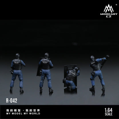 Set de 4 Figuras Policías Armados - MoreART (BAJO PEDIDO)