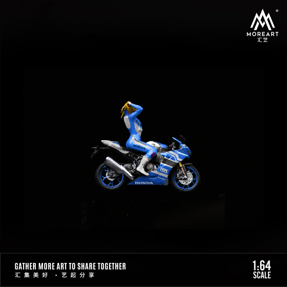 Moto Blue Striped Honda Figura - MoreART (BAJO PEDIDO)
