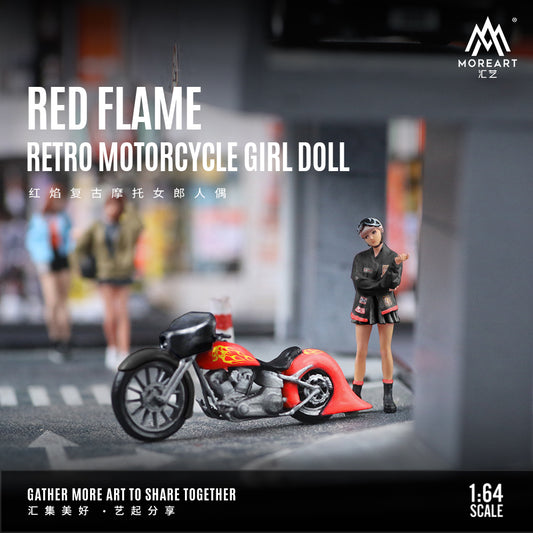 Moto Retro red flame Figura - MoreART (BAJO PEDIDO)