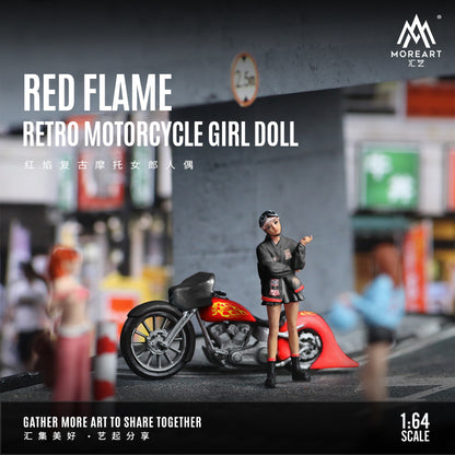 Moto Retro red flame Figura - MoreART (BAJO PEDIDO)