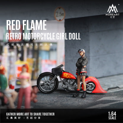 Moto Retro red flame Figura - MoreART (BAJO PEDIDO)