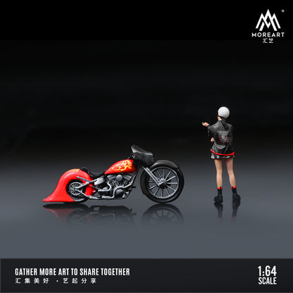 Moto Retro red flame Figura - MoreART (BAJO PEDIDO)