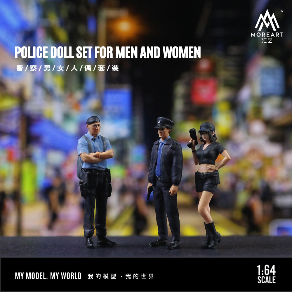 Set de 3 Figuras Policías v2 - MoreART (BAJO PEDIDO)