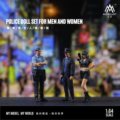 Set de 3 Figuras Policías v2 - MoreART (BAJO PEDIDO)