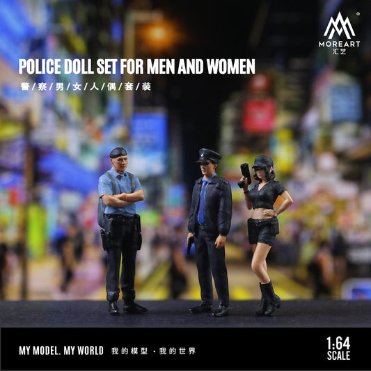 Set de 3 Figuras Policías v2 - MoreART (BAJO PEDIDO)