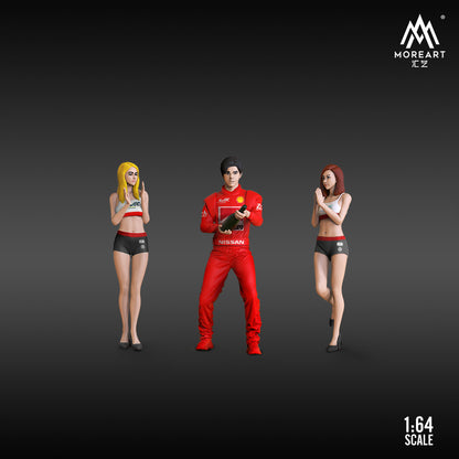 Set de 3 Figuras Recing champions - MoreART (BAJO PEDIDO)