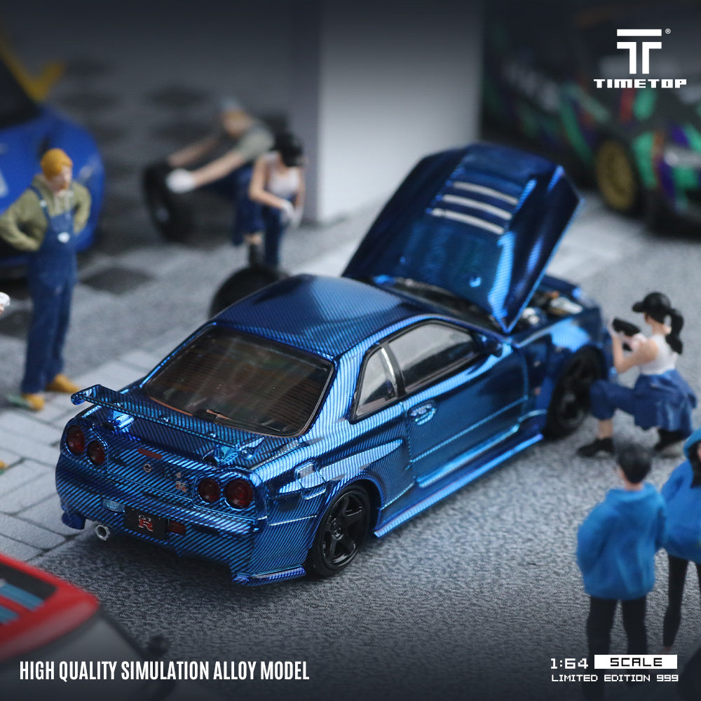 Nissan R34 Blue - Time Top  (POR PEDIDO)