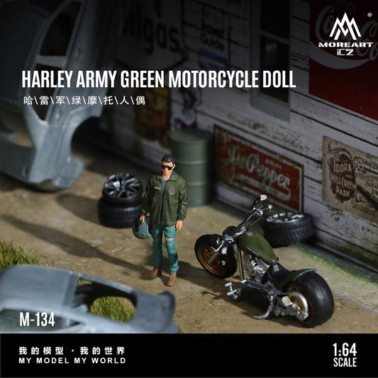 Moto Harley Davidson Army Figura - MoreART (BAJO PEDIDO)