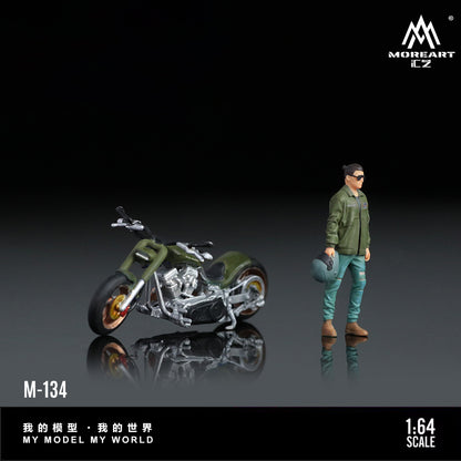 Moto Harley Davidson Army Figura - MoreART (BAJO PEDIDO)