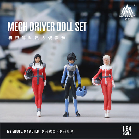 Set de 3 Figuras Mech Driver - MoreART (BAJO PEDIDO)
