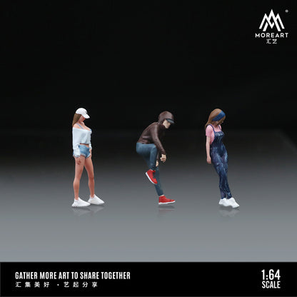 Set de 3 Figuras Street Girls - MoreART (BAJO PEDIDO)