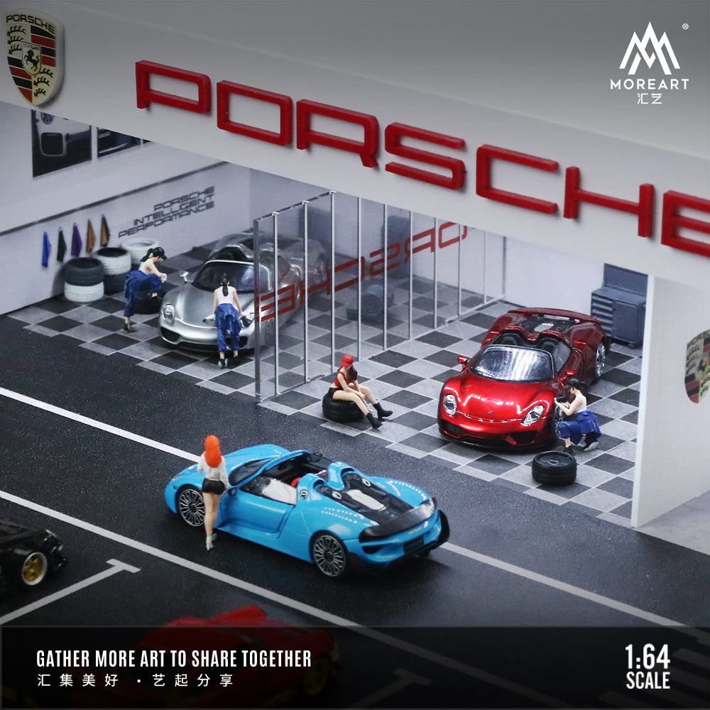 Taller Porsche grande Diorama - MoreART (BAJO PEDIDO)