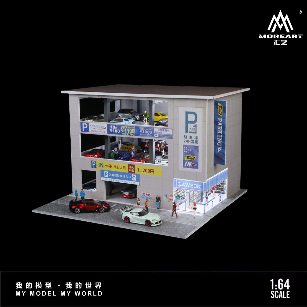 Parqueo Japones 3 niveles Diorama - MoreART (BAJO PEDIDO)
