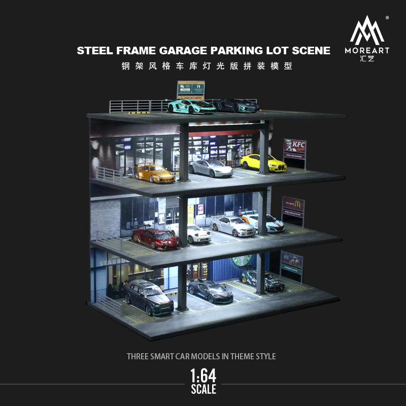 Parqueo 3 niveles LED Diorama - MoreART (BAJO PEDIDO)