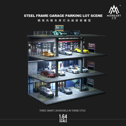 Parqueo 3 niveles LED Diorama - MoreART (BAJO PEDIDO)