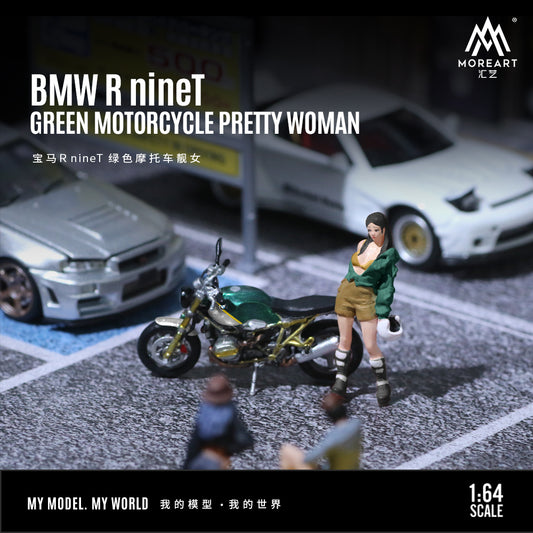Moto BMW Retro verde Figura  - MoreART (BAJO PEDIDO)