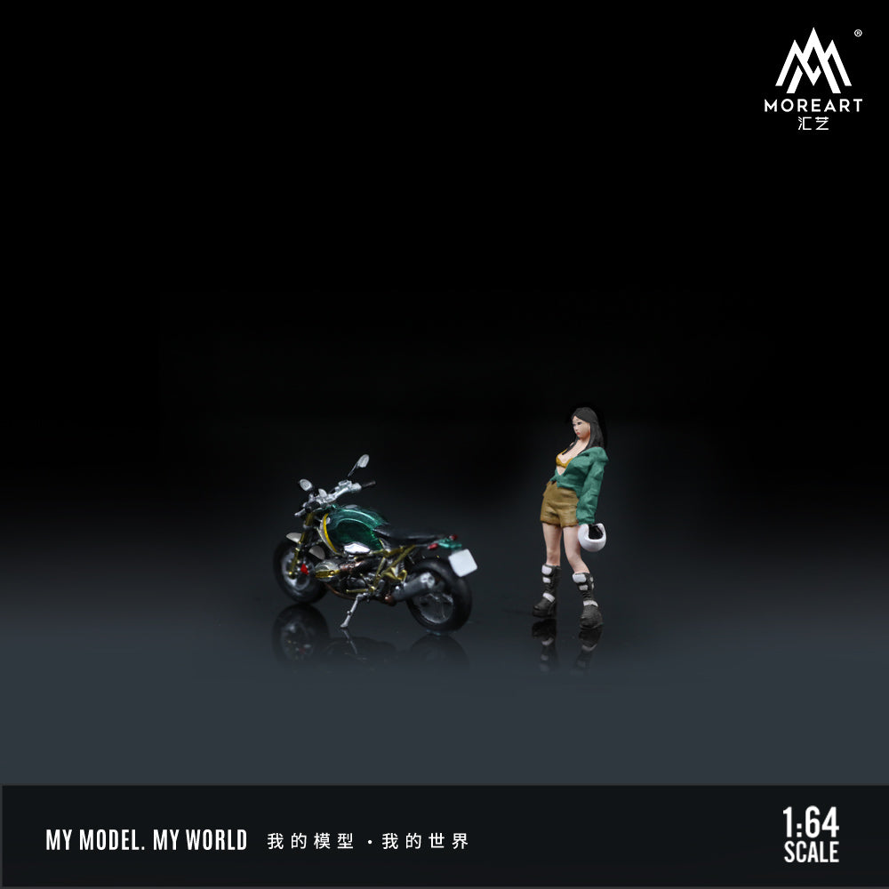Moto BMW Retro verde Figura  - MoreART (BAJO PEDIDO)