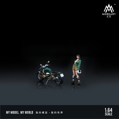 Moto BMW Retro verde Figura  - MoreART (BAJO PEDIDO)