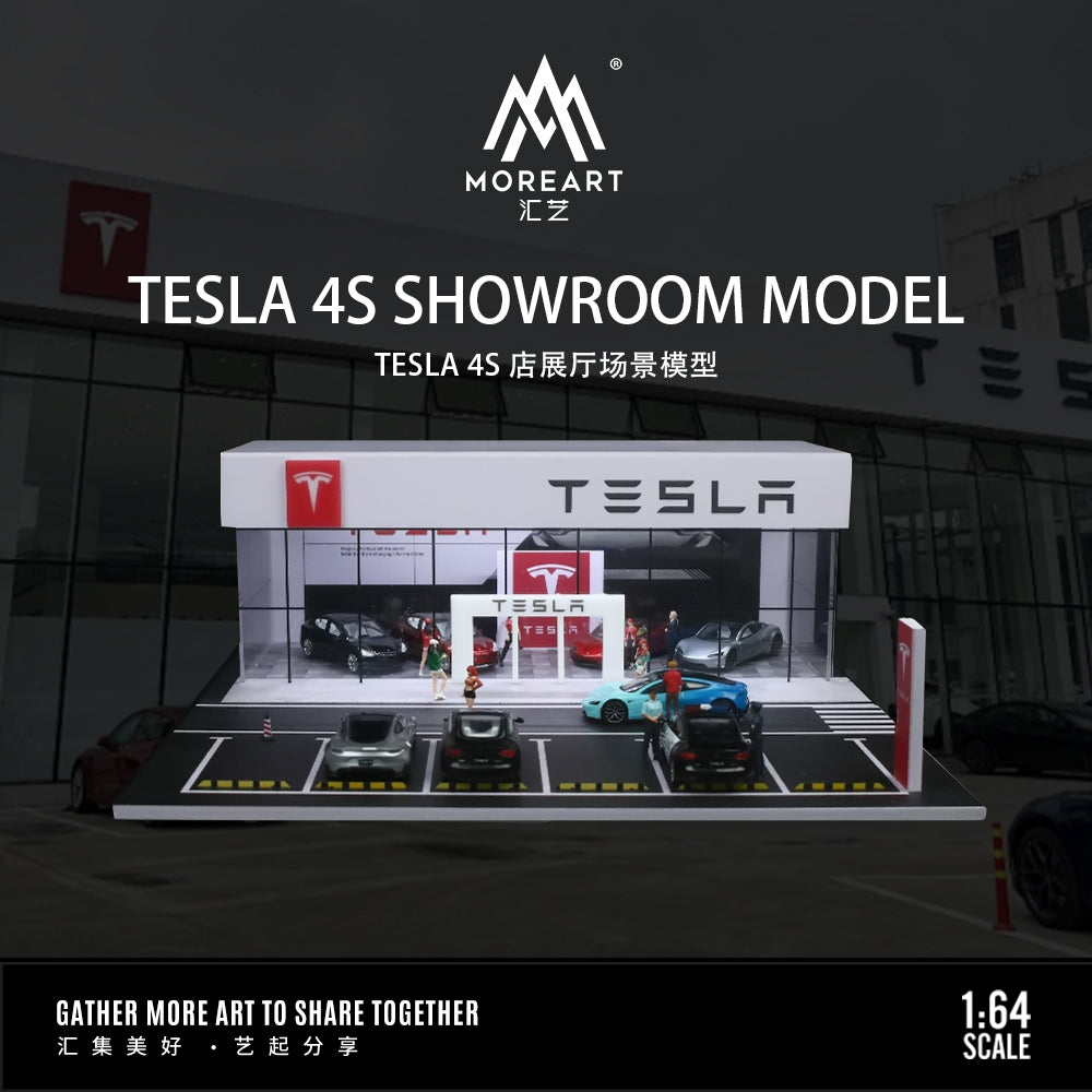 Concesionario Tesla Diorama - MoreART (BAJO PEDIDO)