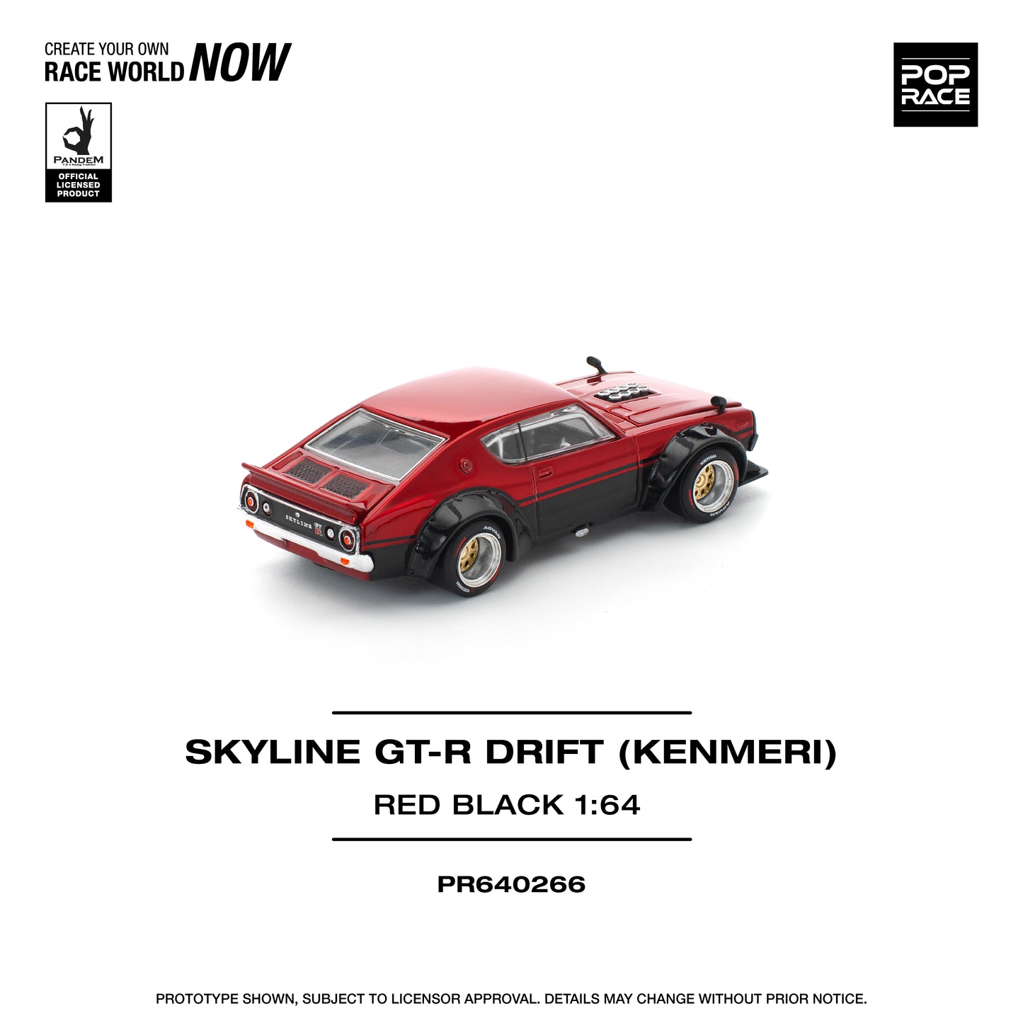 Nissan Skyline Kenmeri Red / Black -Pop Race (PRE ORDEN)
