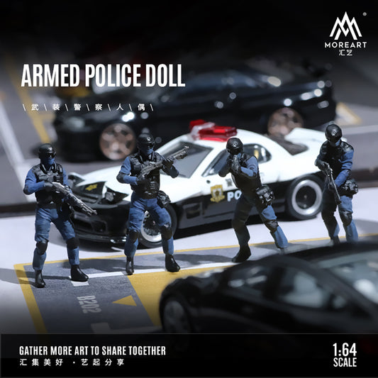Set de 4 Figuras Policías V2- MoreART (BAJO PEDIDO)