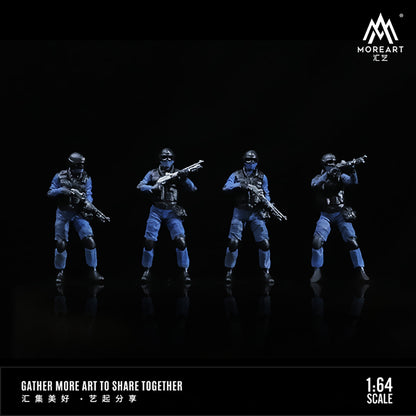 Set de 4 Figuras Policías V2- MoreART (BAJO PEDIDO)
