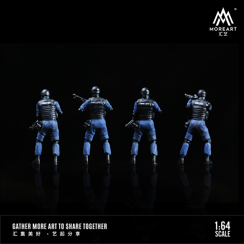 Set de 4 Figuras Policías V2- MoreART (BAJO PEDIDO)