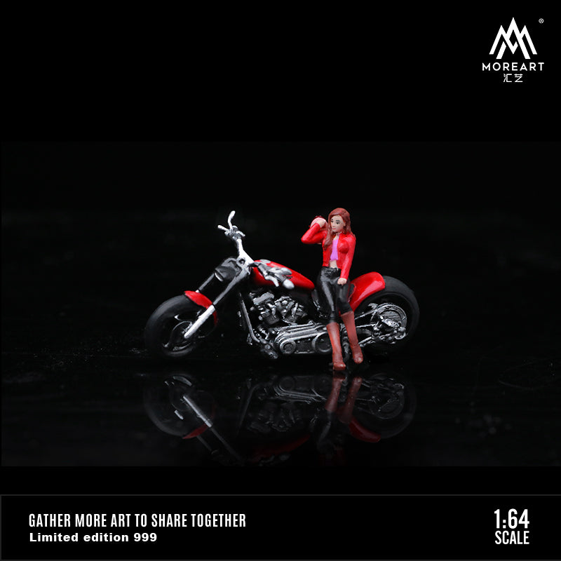 Moto Harley Davidson Roja Figura  - MoreART (BAJO PEDIDO)