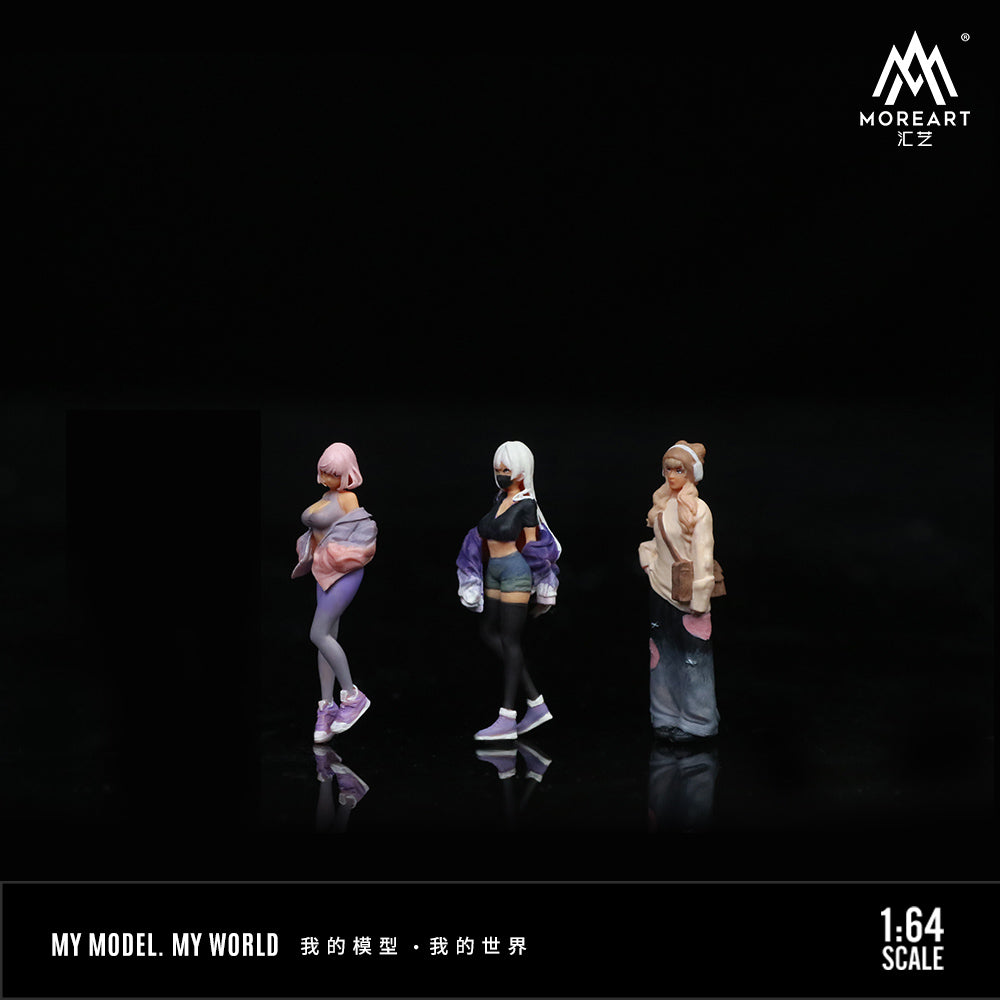Set de 3 Figuras Sweet and cool girl - MoreART (BAJO PEDIDO)