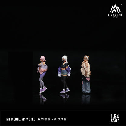 Set de 3 Figuras Sweet and cool girl - MoreART (BAJO PEDIDO)