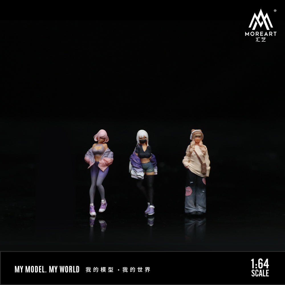 Set de 3 Figuras Sweet and cool girl - MoreART (BAJO PEDIDO)