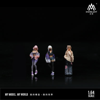Set de 3 Figuras Sweet and cool girl - MoreART (BAJO PEDIDO)