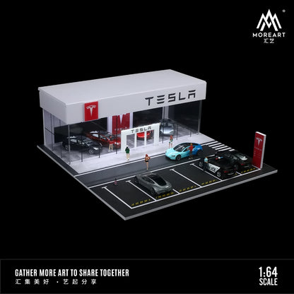 Concesionario Tesla Diorama - MoreART (BAJO PEDIDO)