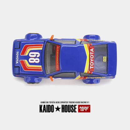 Toyota AE86 Sprinter Trueno Kaido Racing V1 - Blue  - Mini GT x Kaido House (PRE ORDEN)